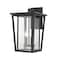 Z-Lite Seoul 2 Light Outdoor Wall Sconce, Black & Clear 571B-BK - alternate 1